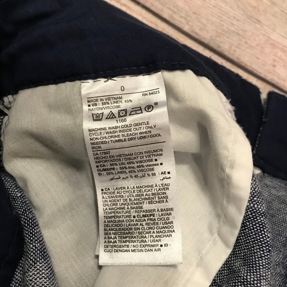 NWT Old Navy Mid-Rise Printed Linen Blend Size 0 - Picture 5 of 6